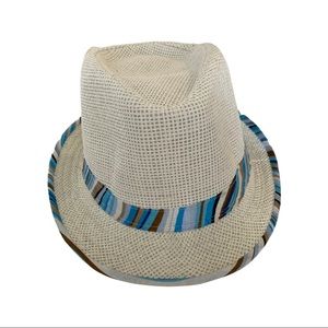 New Hat White with blue